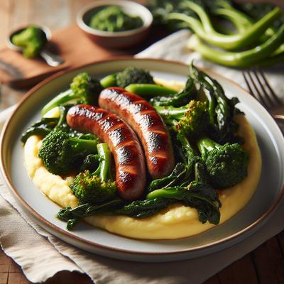 Image of Sausage and Broccoli Rabe with Polenta
