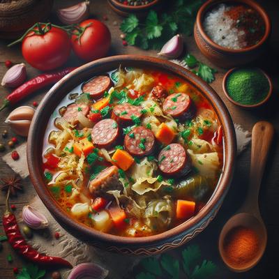 Image of Sausage and Cabbage Ciorba