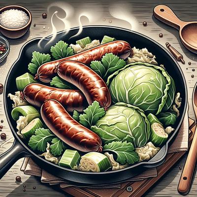 Image of Sausage and Cabbage Skillet