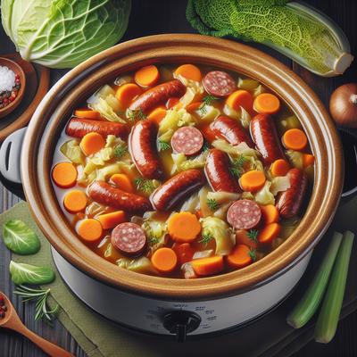 Image of Sausage and Cabbage Soup for the Crock Pot