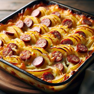 Image of Sausage and Cheese Potato Casserole