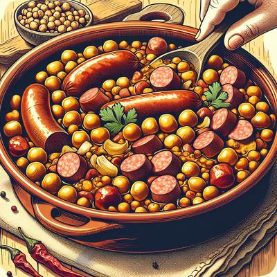 Image of Sausage and Chickpea Casserole