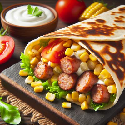Image of Sausage and Corn Quesadillas