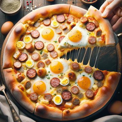 Image of Sausage and Egg Breakfast Pizza