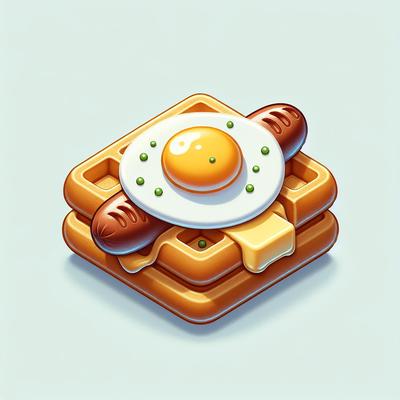 Image of Sausage and Egg Waffle Sandwich