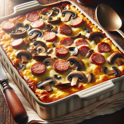 Image of Sausage and Mushroom Breakfast Casserole