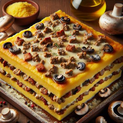 Image of Sausage and Mushroom Polenta Lasagna