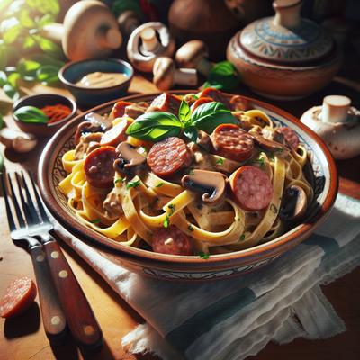 Image of Sausage and Mushroom Sauce for Fettuccine