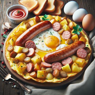 Image of Sausage and Potato Omelet