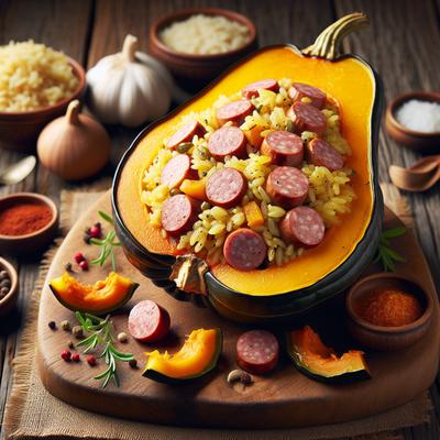 Image of Sausage and Rice Stuffed Acorn Squash