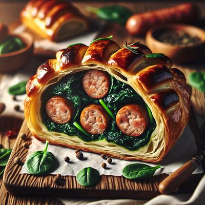 Image of Sausage and Spinach Pastry Puffs