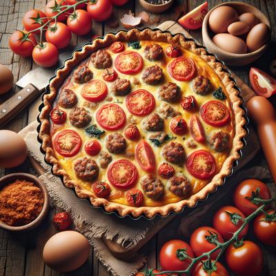 Image of Sausage and Tomato Quiche