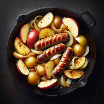 Image of Sausage Apple Potato Onion Skillet