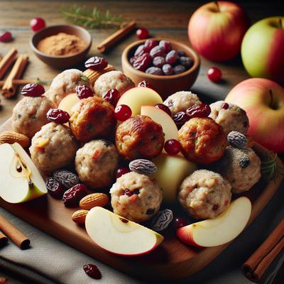 Image of Sausage Balls with Apples and Craisins