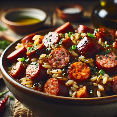 Image of Sausage Brown Rice Risotto