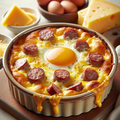 Image of Sausage Cheese and Egg Casserole