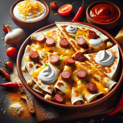 Image of Sausage Cheese Quesadillas Oamc