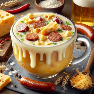 Image of Sausage Cheese Soup Wisconsin No Beer