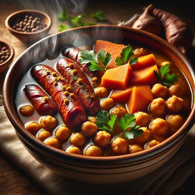 Image of Sausage Chickpea and Sweet Potato Stew