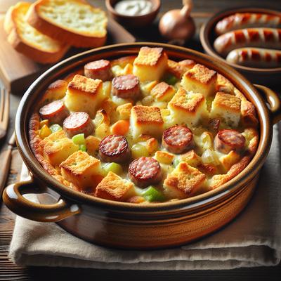 Image of Sausage Crouton Casserole Oamc