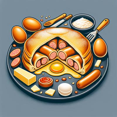 Image of Sausage Filled Oven Pancake