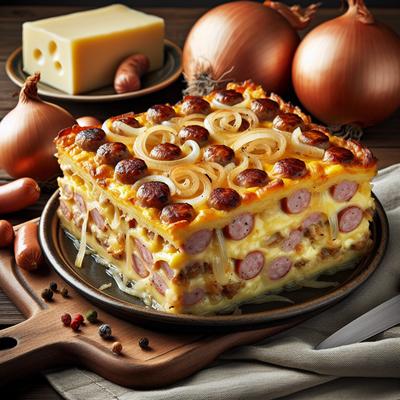Image of Sausage Gruyere and Onion Strata