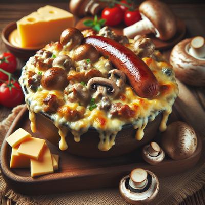 Image of Sausage Mushroom Stuffing Cheese Dip