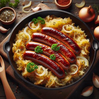 Image of Sausage N Sauerkraut Skillet