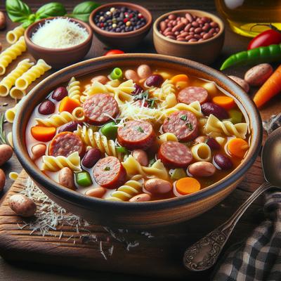 Image of Sausage Pasta Bean Soup