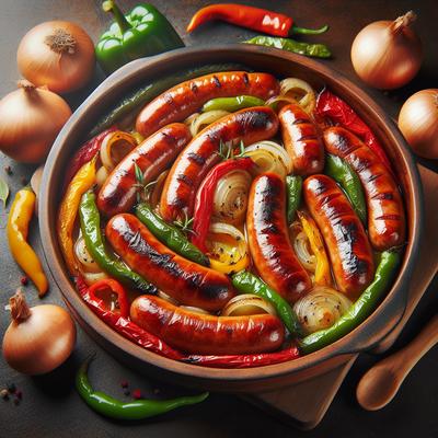 Image of Sausage Pepper and Onions Baked