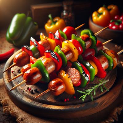 Image of Sausage Pepper Kabobs