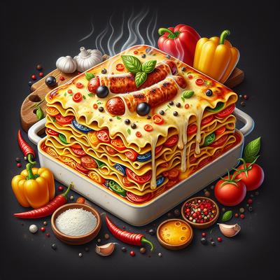 Image of Sausage Peppers Lasagna