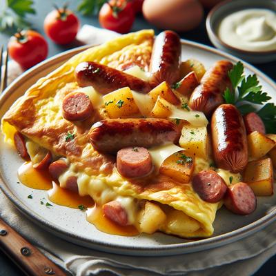 Image of Sausage Potato and Cheese Omelet