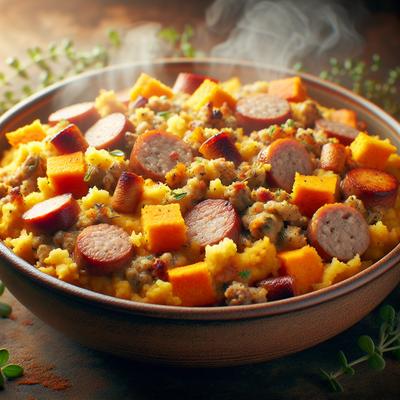 Image of Sausage Pumpkin Cornbread Stuffing