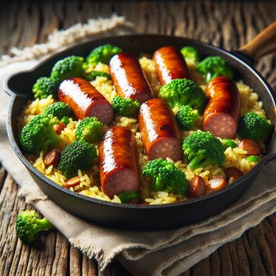 Image of Sausage Rice Skillet with Broccoli