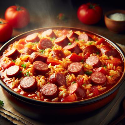 Image of Sausage Rice Tomato Soup Casserole