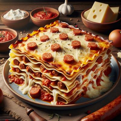 Image of Sausage Ricotta and Mozzarella Lasagne