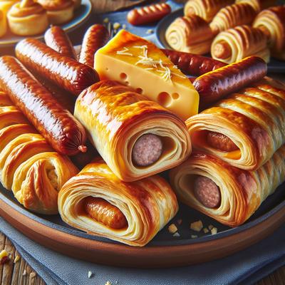Image of Sausage Rolls Cheese Pufs