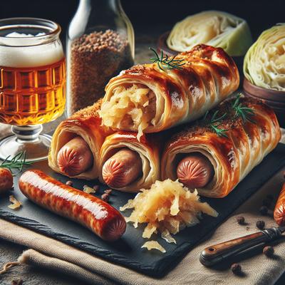 Image of Sausage Rolls with Sauerkraut