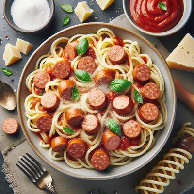 Image of Sausage Spaghetti Spirals