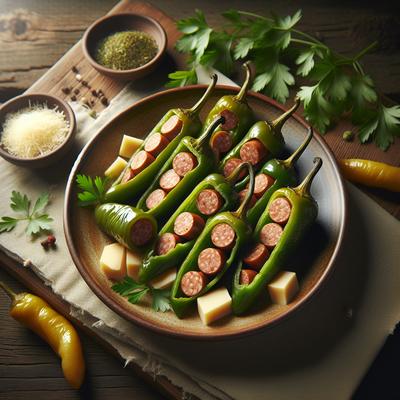 Image of Sausage Stuffed Banana Peppers