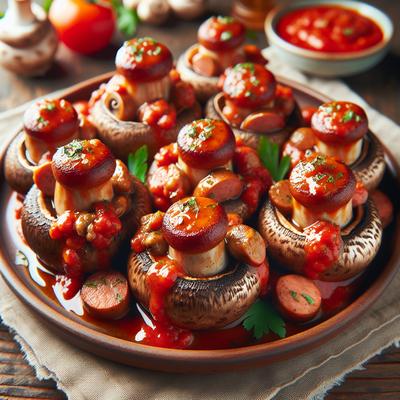 Image of Sausage Stuffed Ragu Mushrooms Ragu
