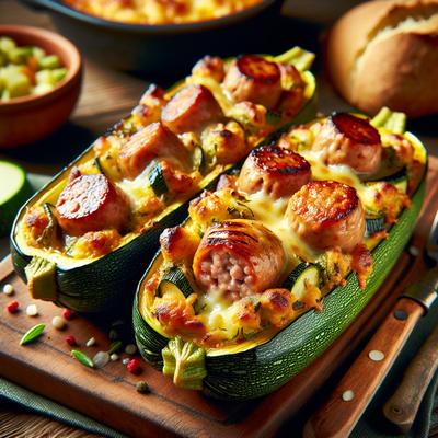 Image of Sausage Stuffed Zucchini