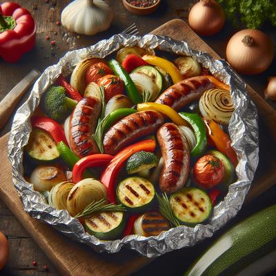 Image of Sausage Vegetable Packets