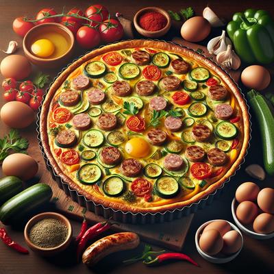 Image of Sausage Veggie Quiche for a Crowd Paleo