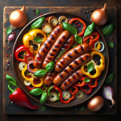 Image of Sausage with Peppers and Shallots