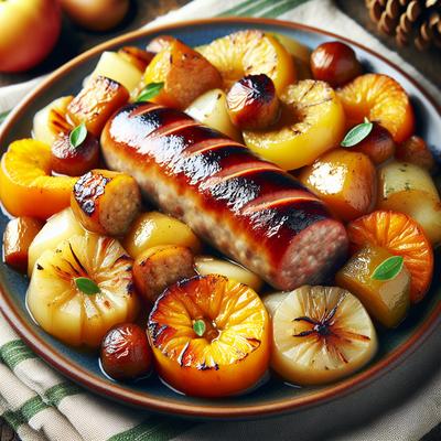 Image of Sausage with Warm Fruit