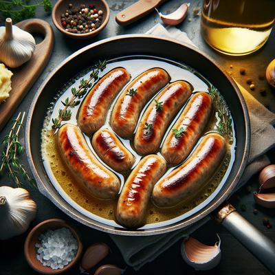 Image of Sausages Braised in White Wine