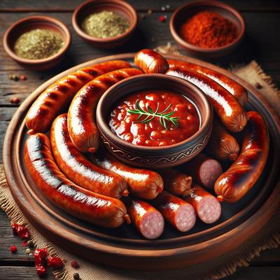 Image of Sausages with Hot Dip Sauce