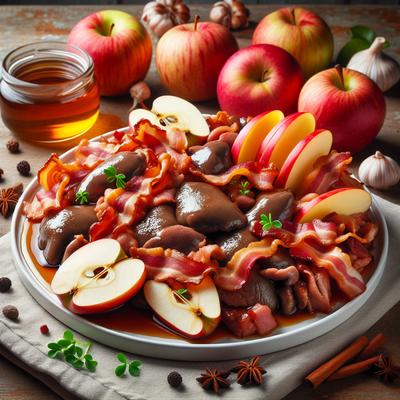 Image of Saute of Chicken Livers Bacon and Apples